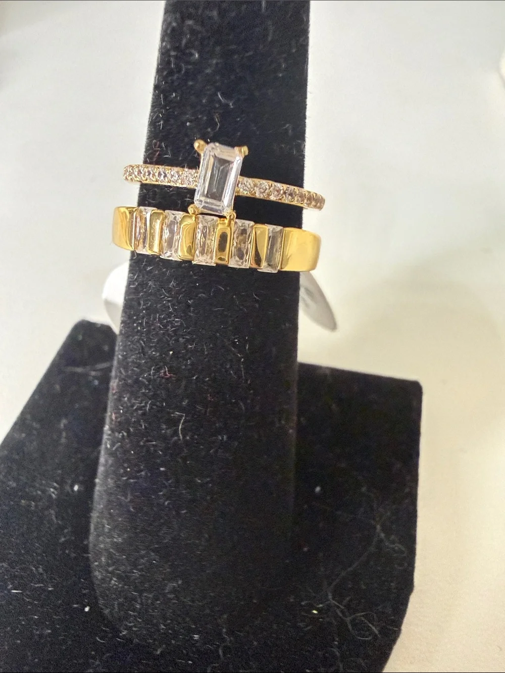 Gold Cubic Zirconia Stackable Ring